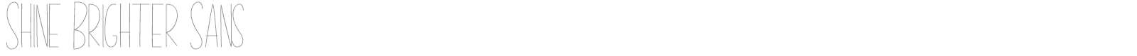 Shine Brighter font preview
